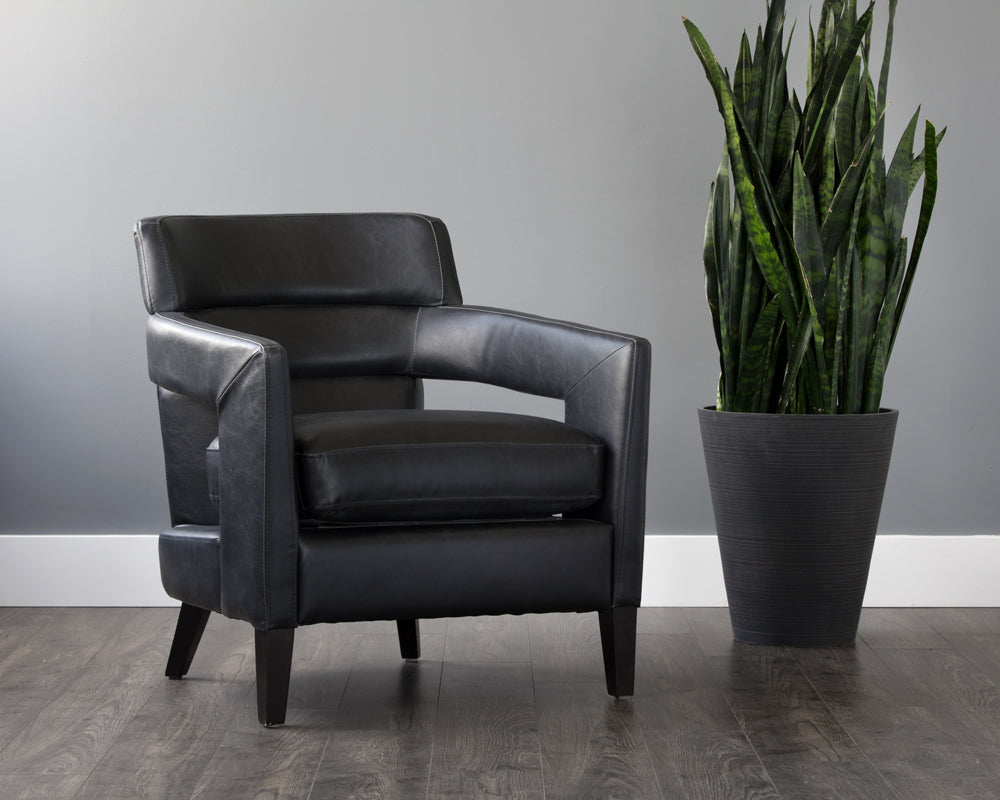 Bloor Lounge Chair - Coal Black