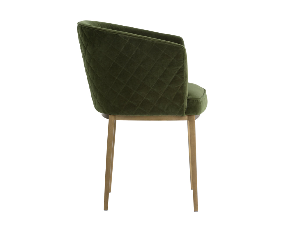 Cornella Dining Armchair - Forest Green