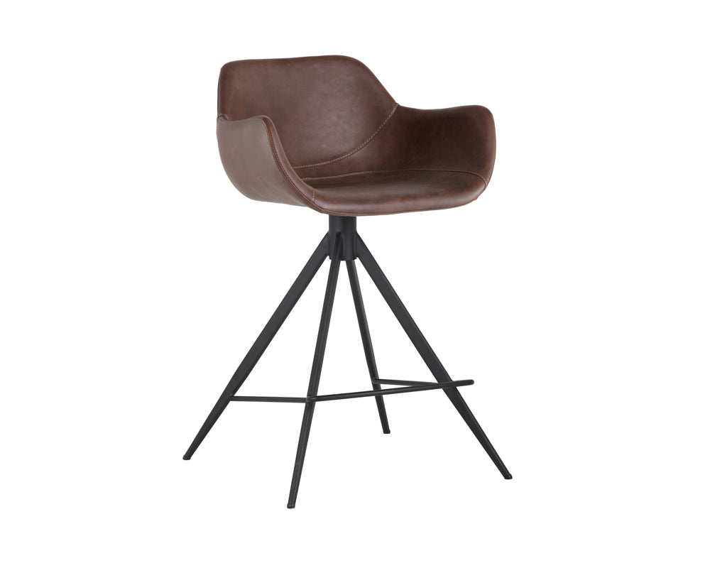 Owen Swivel Counter Stool - Hearthstone Brown