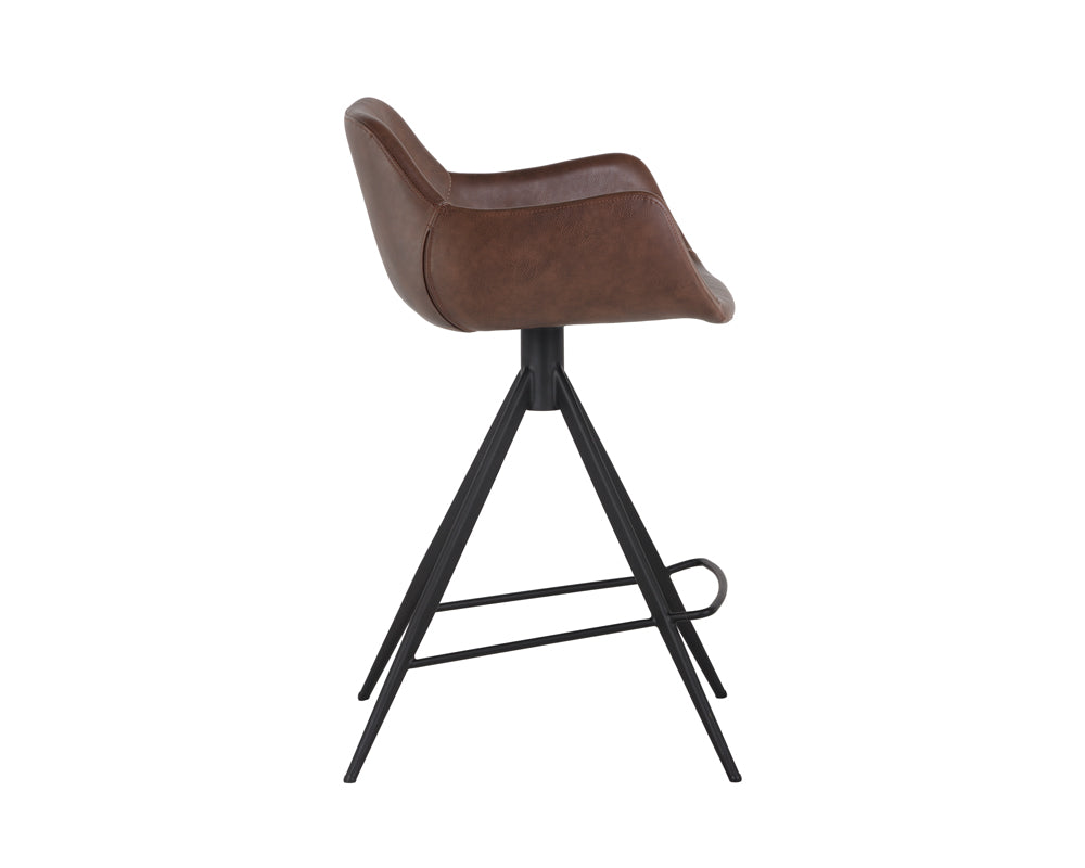 Owen Swivel Counter Stool - Hearthstone Brown