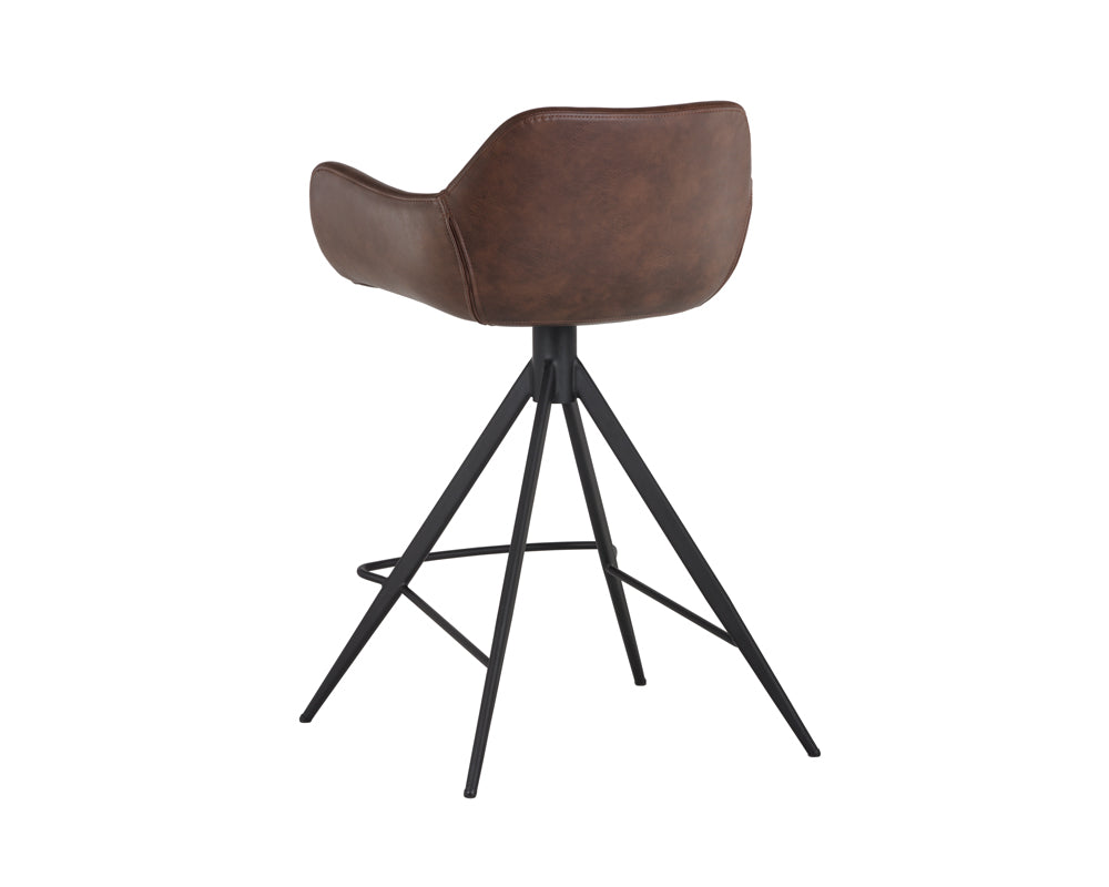 Owen Swivel Counter Stool - Hearthstone Brown