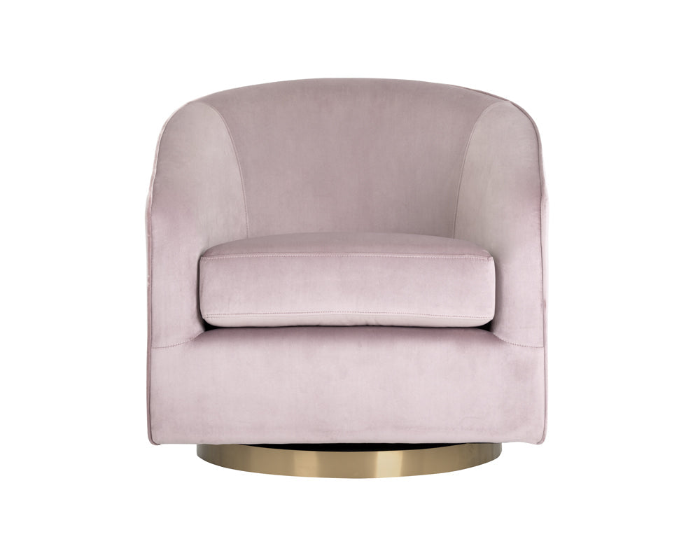 Hazel Swivel Lounge Chair - Blush Sky