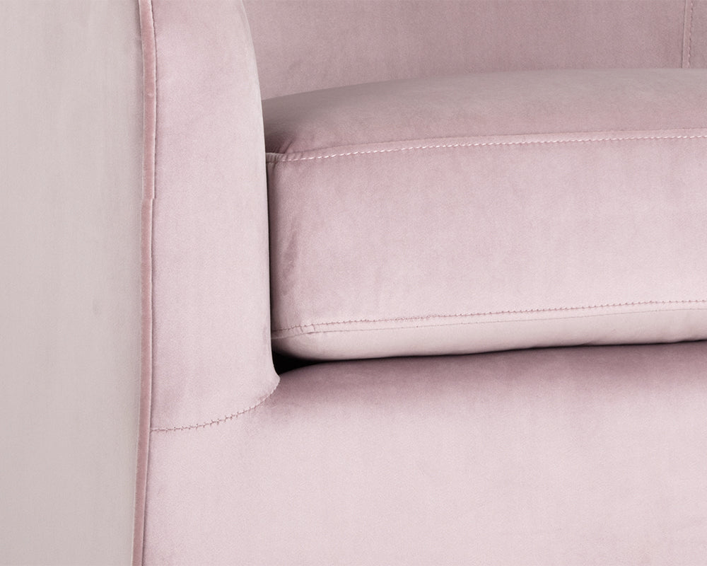 Hazel Swivel Lounge Chair - Blush Sky