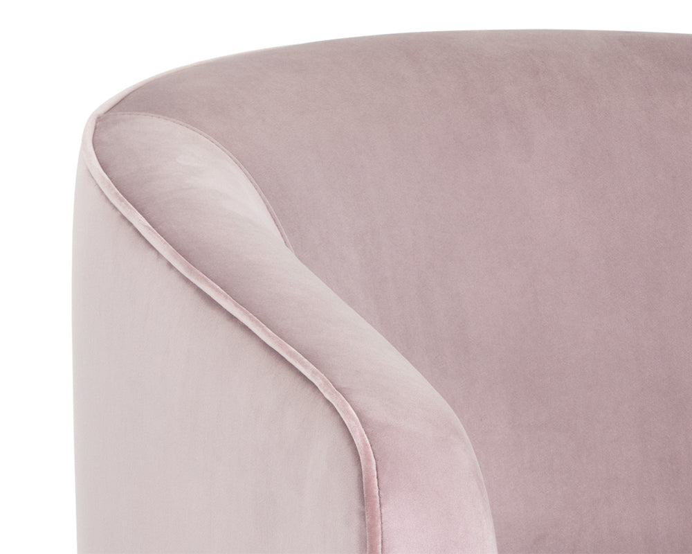 Hazel Swivel Lounge Chair - Blush Sky