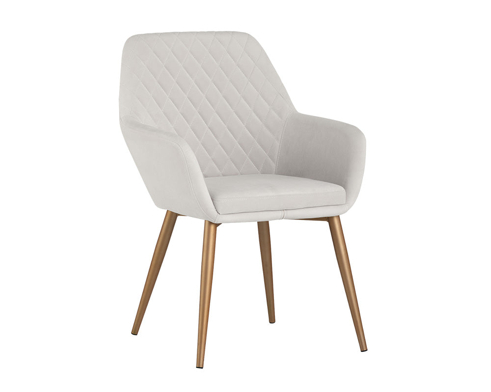 Jayna Dining Armchair - Champagne Gold - Antonio Linen