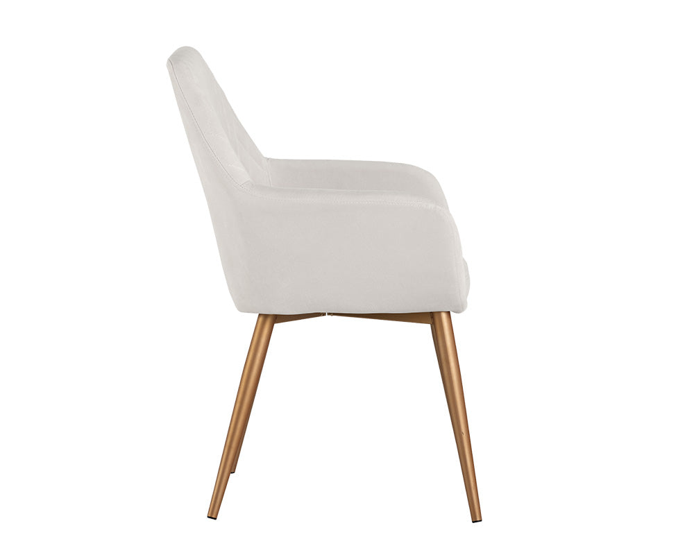 Jayna Dining Armchair - Champagne Gold - Antonio Linen