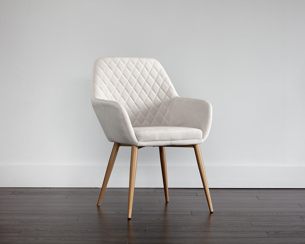 Jayna Dining Armchair - Champagne Gold - Antonio Linen