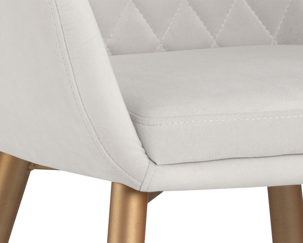 Jayna Dining Armchair - Champagne Gold - Antonio Linen