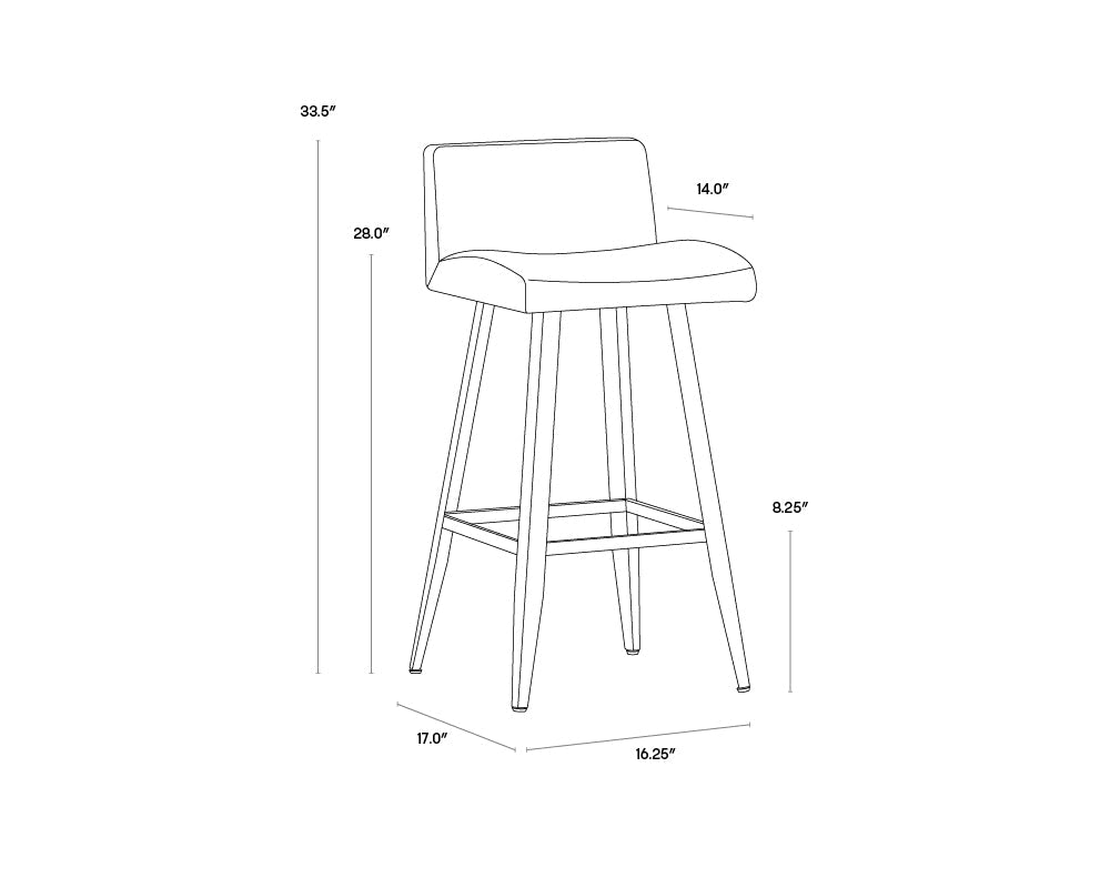 Dani Counter Stool - Onyx