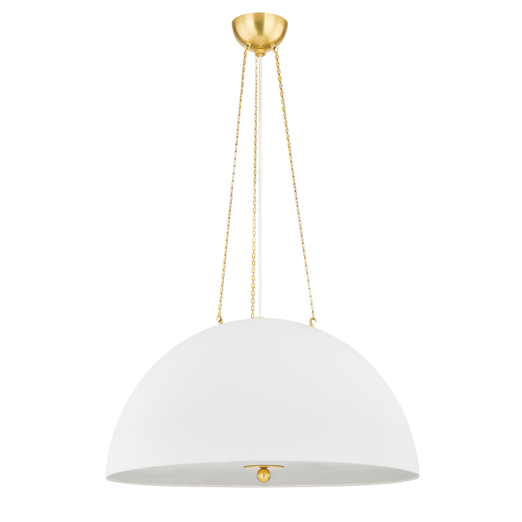 Chiswick 4 Light Pendant - Aged Brass