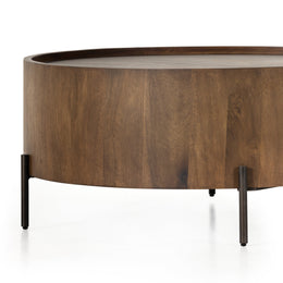 Lunas Drum Coffee Table-Guanacaste by Four Hands