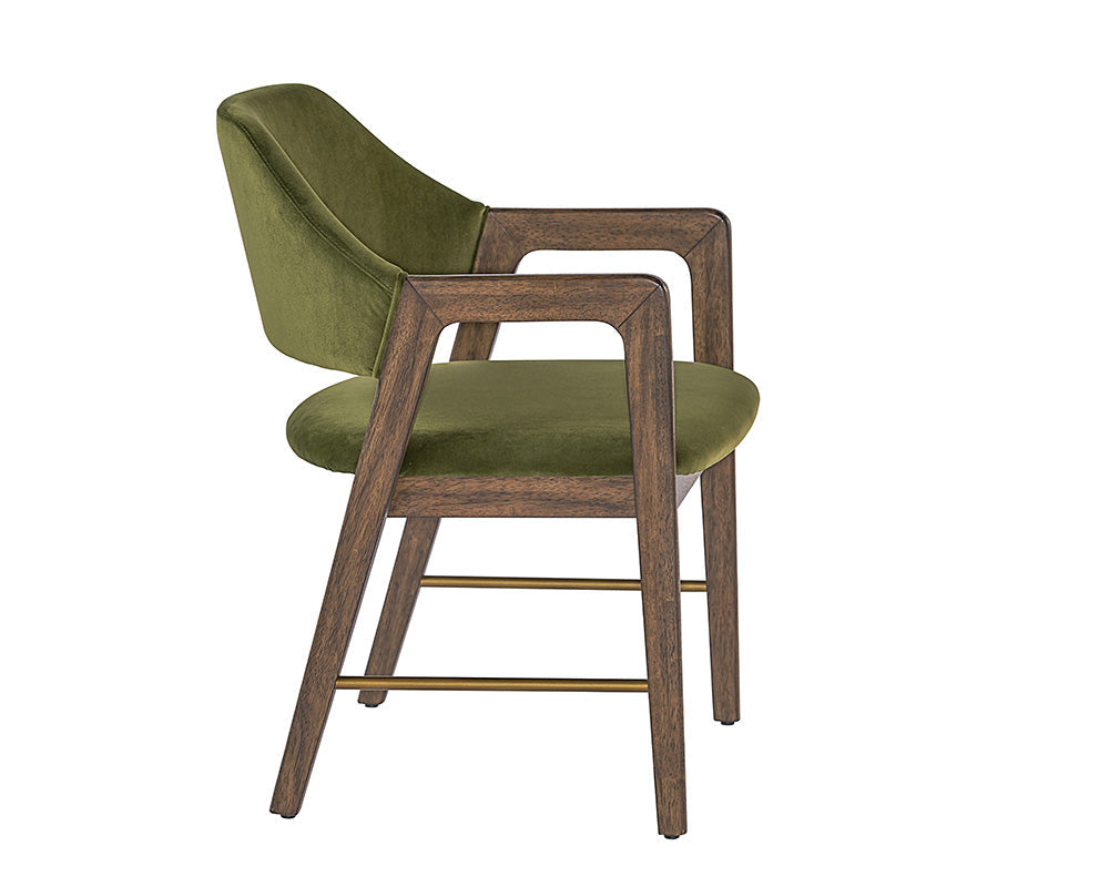 Milton Dining Armchair - Leo Olive