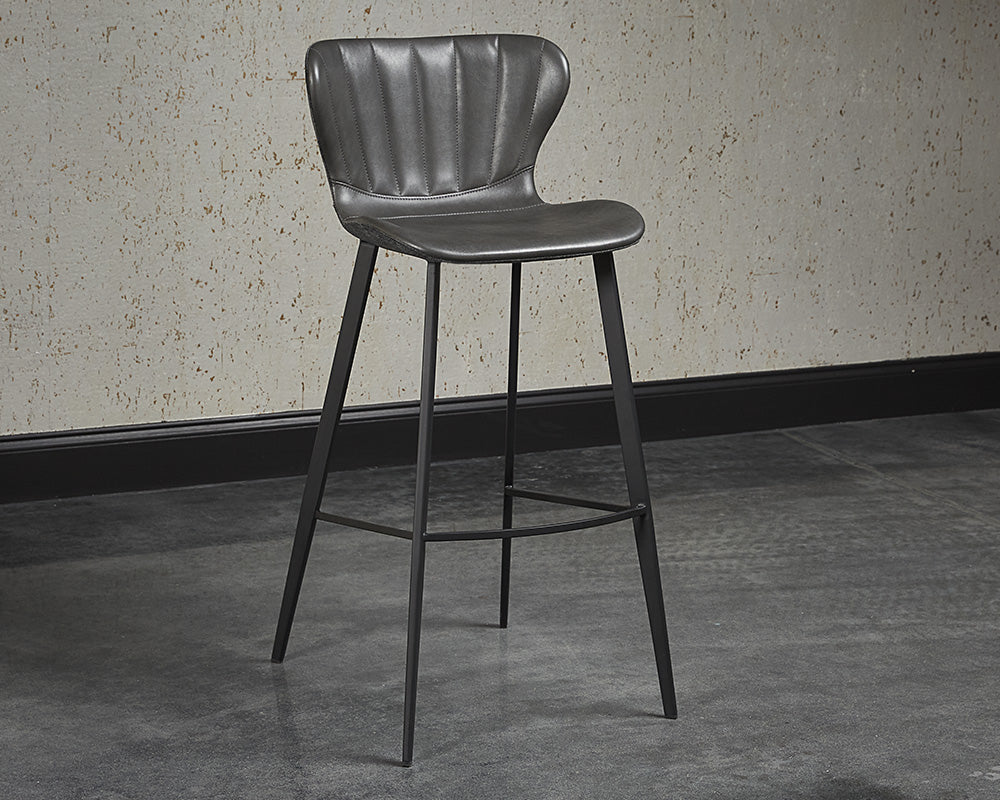 Arabella Barstool - Bravo Portabella / Polo Club Kohl Grey