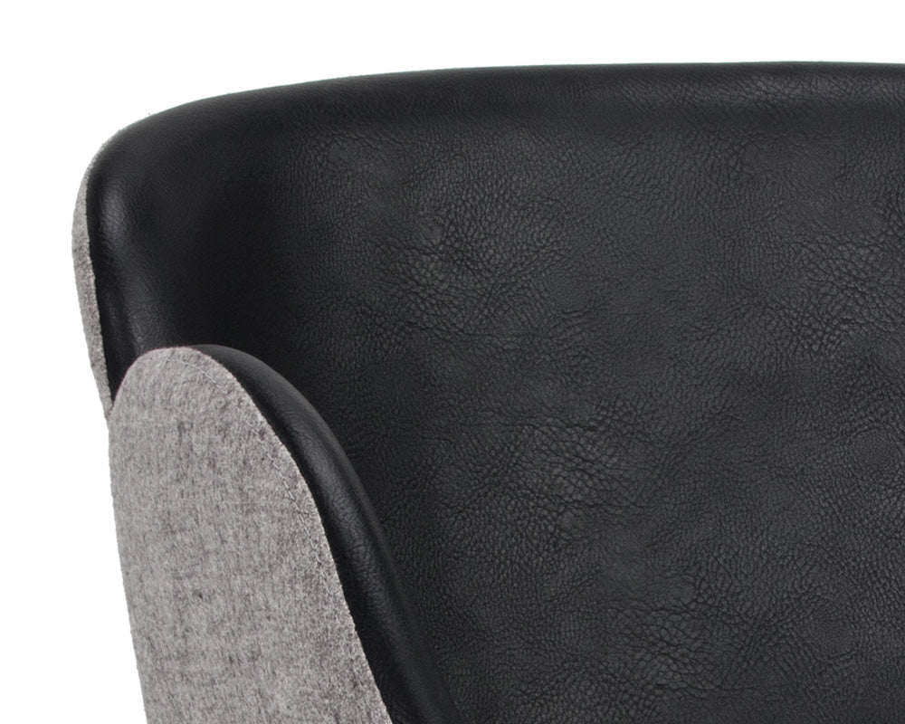 Waldo Counter Stool - Nightfall Black / November Grey