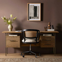 Lauren Desk - Natural Solid Oak by Four Hands