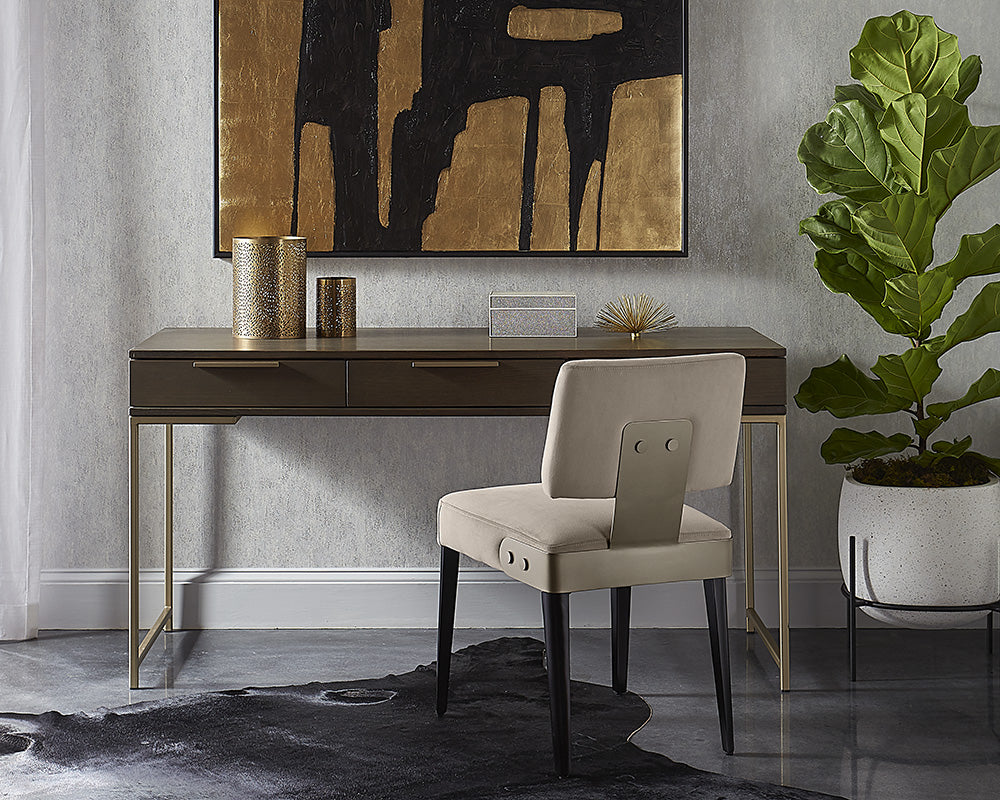 Rebel Desk - Gold - Raw Umber