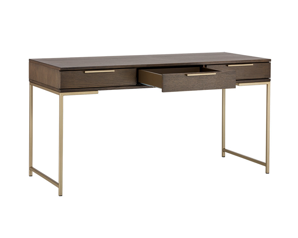 Rebel Desk - Gold - Raw Umber