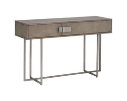 Jade Console Table - Antique Silver - Ash Grey