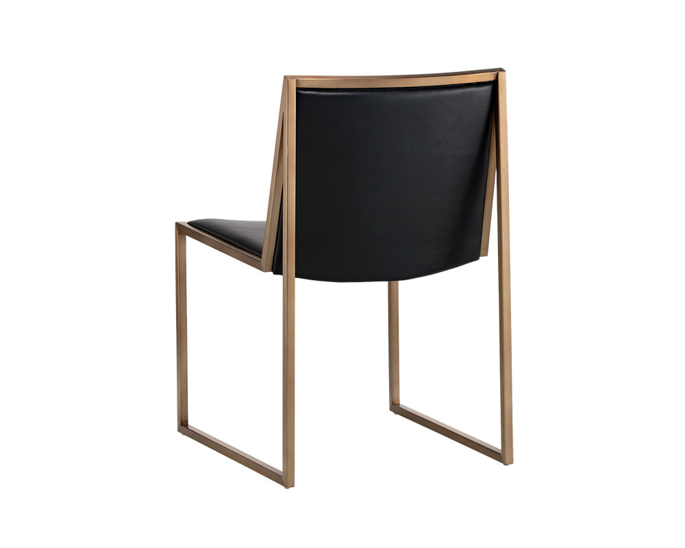 Blair Dining Chair - Antique Brass - Cantina Black