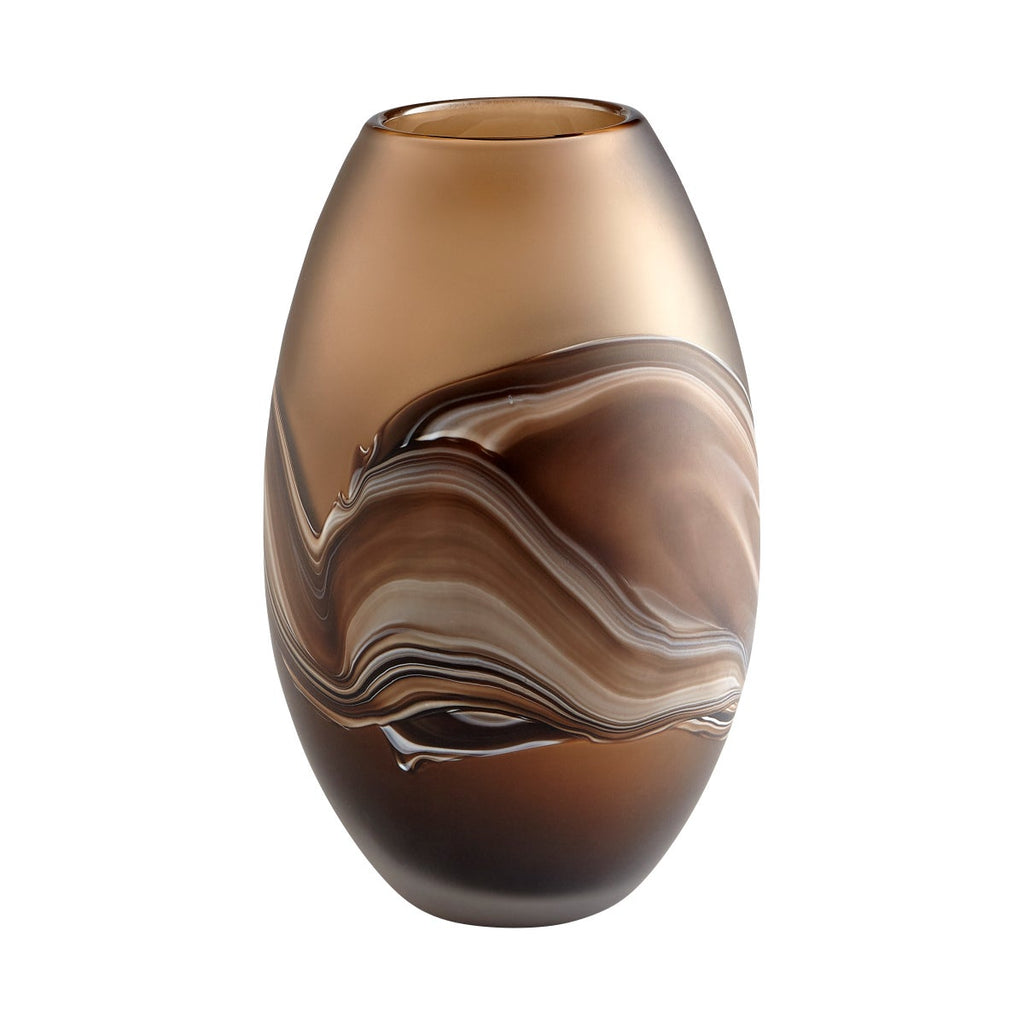 Nina Vase, Amber Swirl-Small