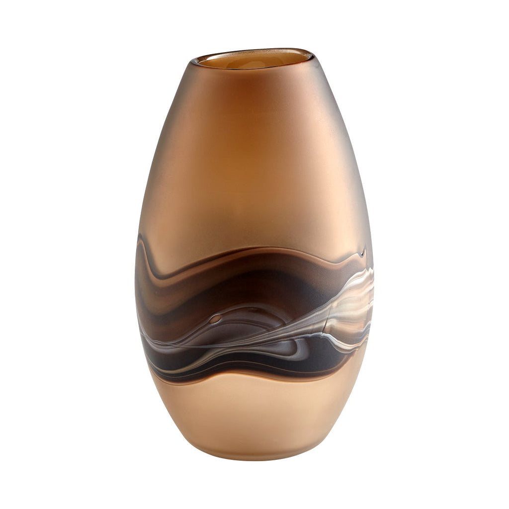 Nina Vase, Amber Swirl-Medium