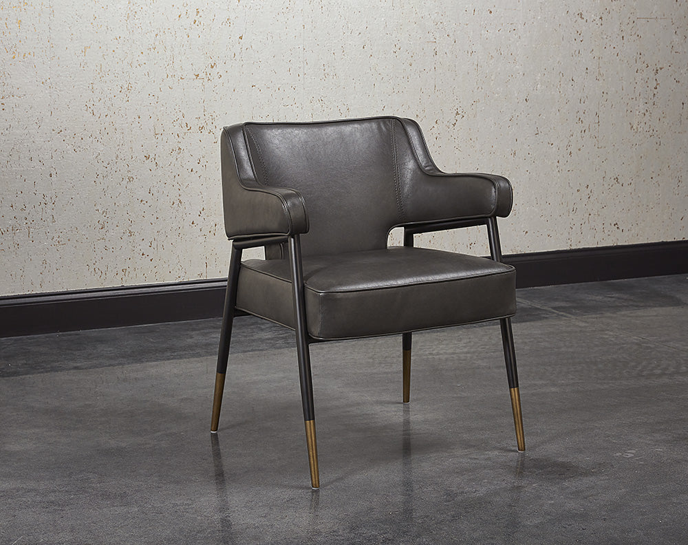 Derome Dining Armchair - Bravo Portabella