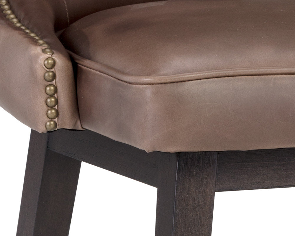 Ariana Swivel Counter Stool - Havana Dark Brown