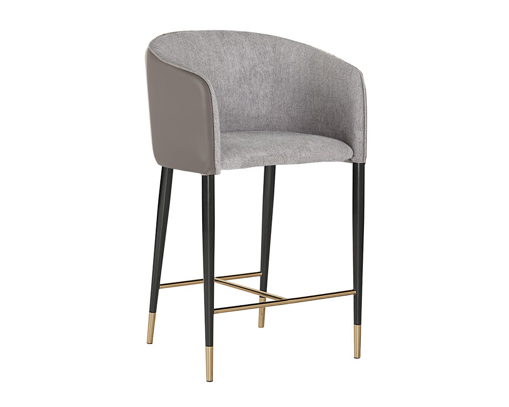 Asher Counter Stool - Flint Grey / Napa Taupe