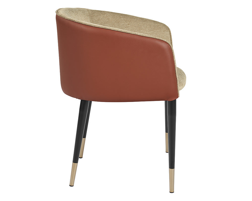 Asher Dining Armchair - Polo Club Toast / Dillon Chili