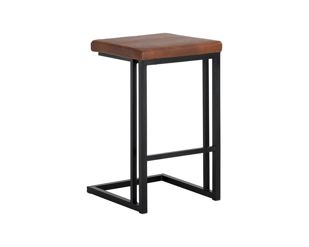 Boone Counter Stool - Black - Bravo Cognac