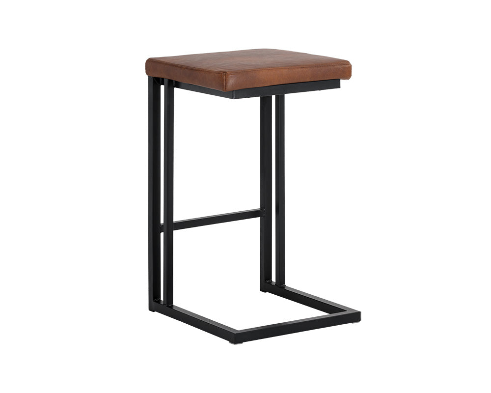 Boone Counter Stool - Black - Bravo Cognac