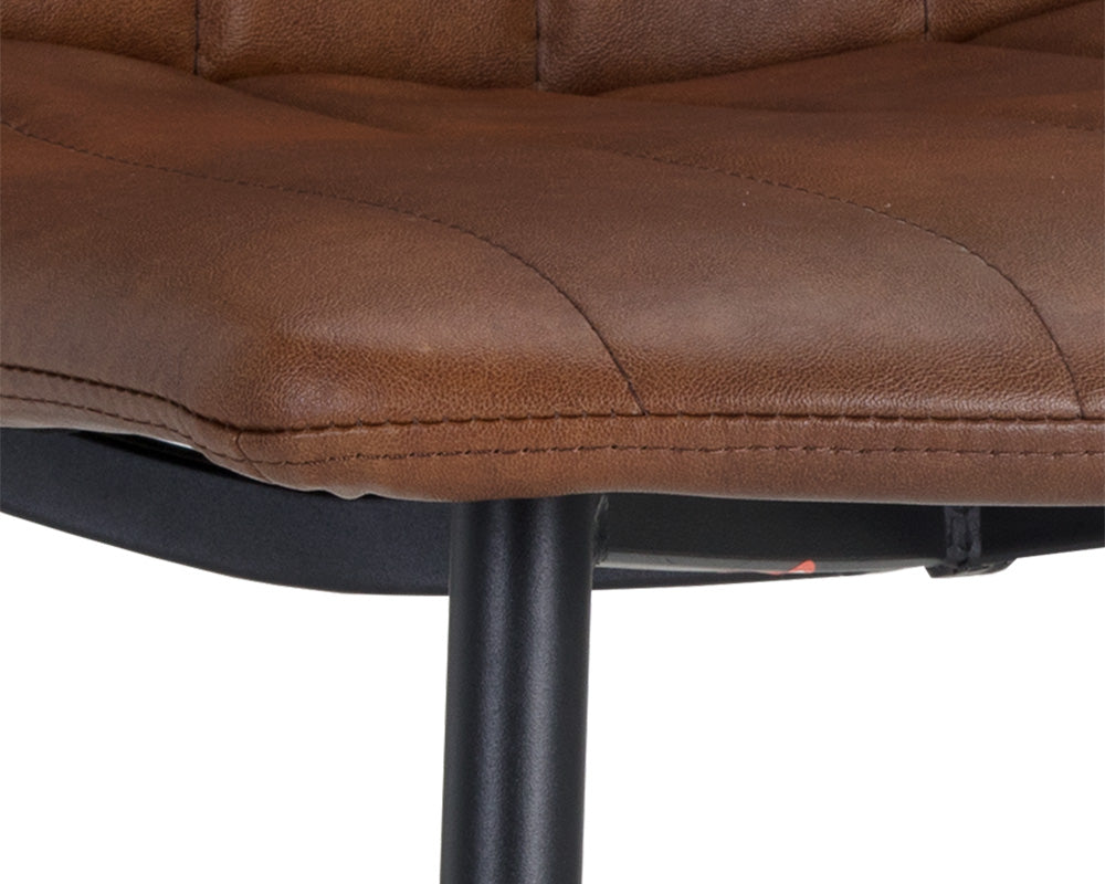 Drew Dining Chair - Black - Bravo Cognac