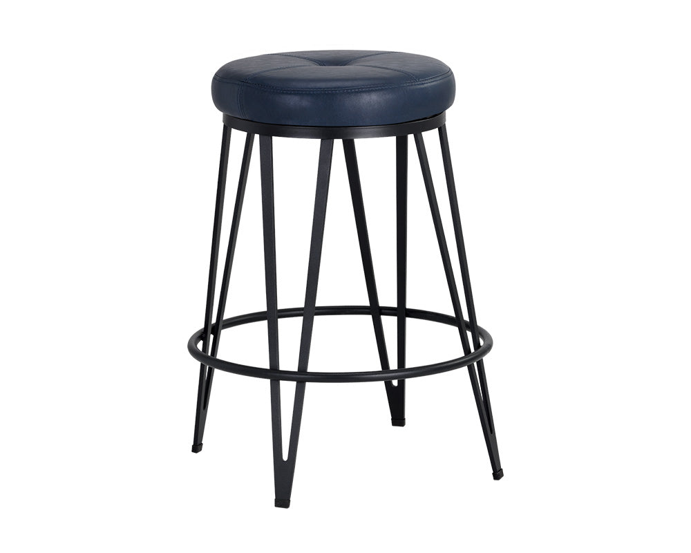 Matthews Swivel Counter Stool - Black - Bravo Admiral