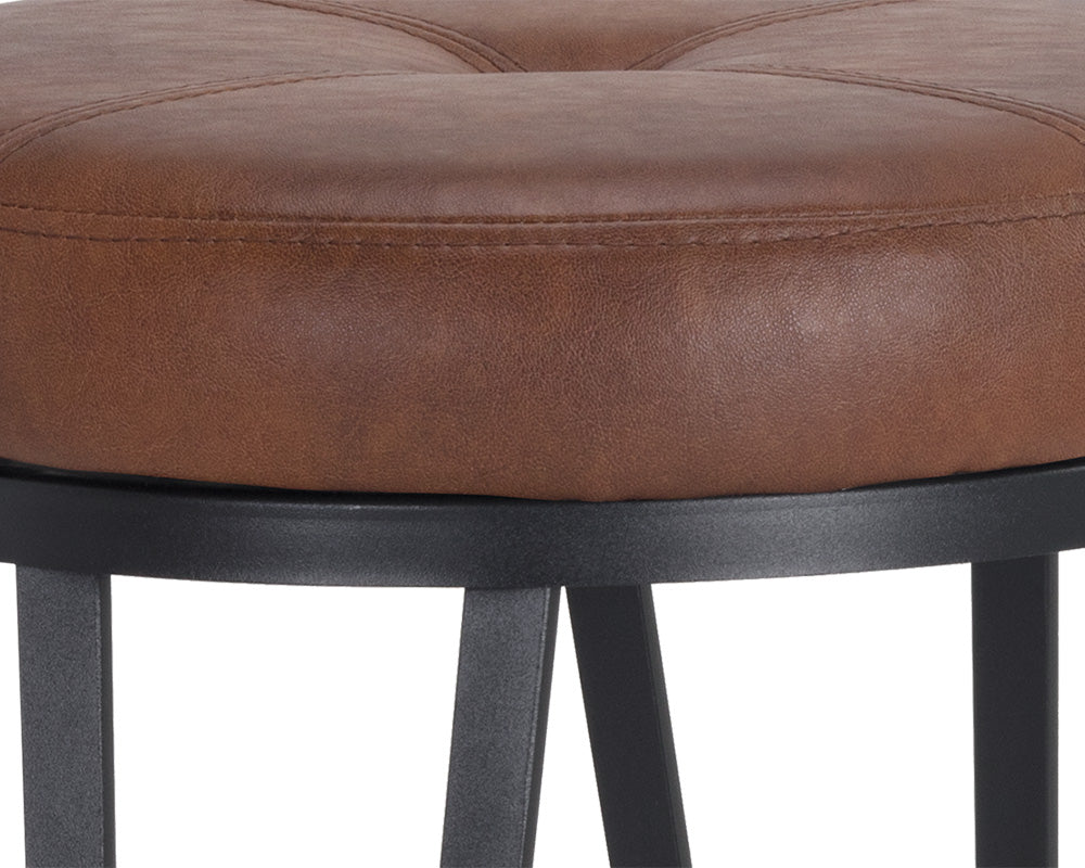 Matthews Swivel Barstool - Black - Bravo Cognac