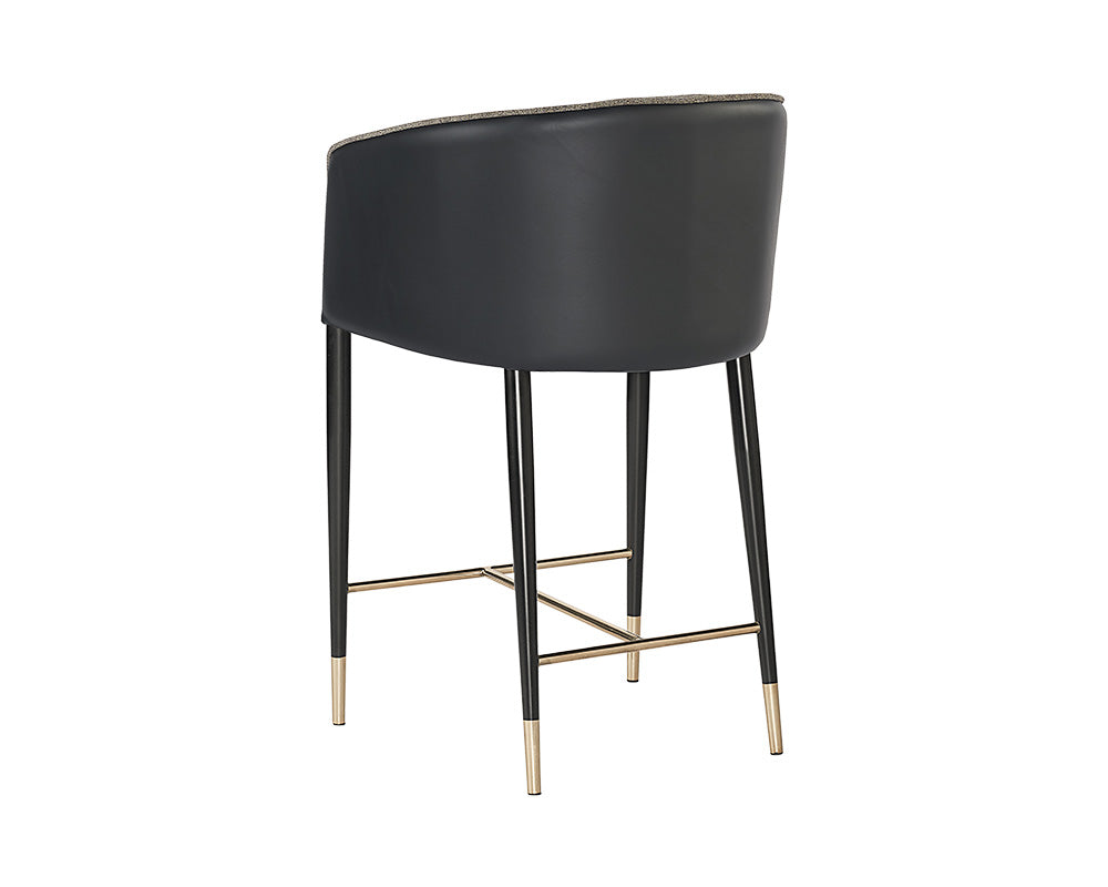 Asher Counter Stool - Sparrow Grey / Napa Black