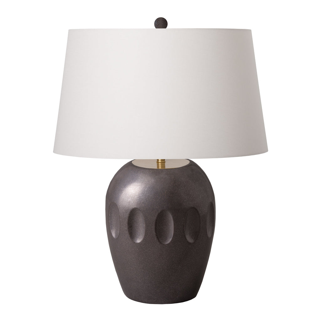 Orion Vase, Gunmetal Lamp 27"H