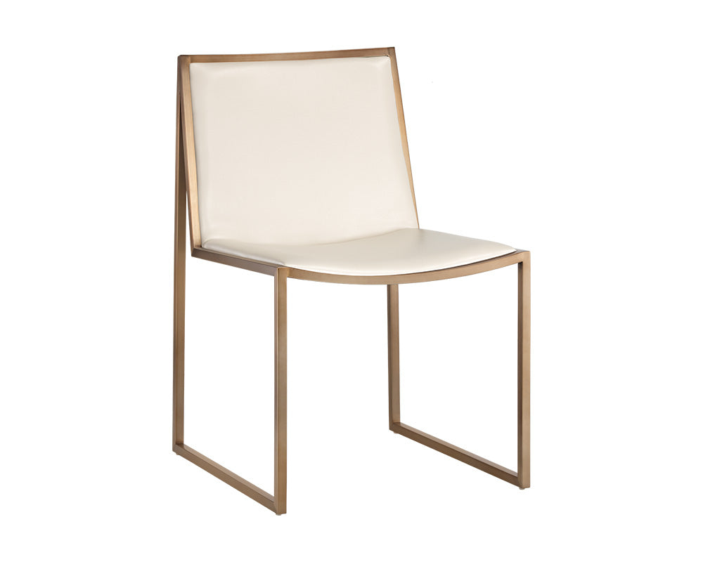 Blair Dining Chair - Antique Brass - Castillo Cream