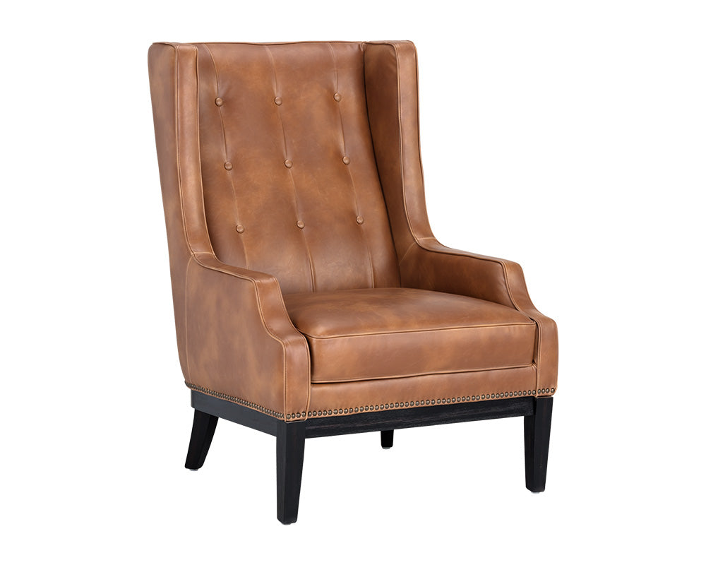 Biblioteca Lounge Chair - Tobacco Tan