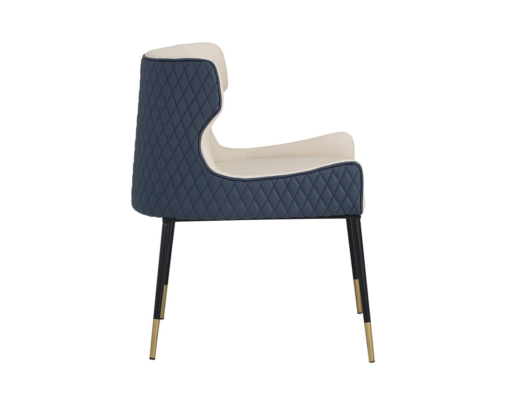 Gianni Dining Chair - Dillon Cream / Dillon Thunder