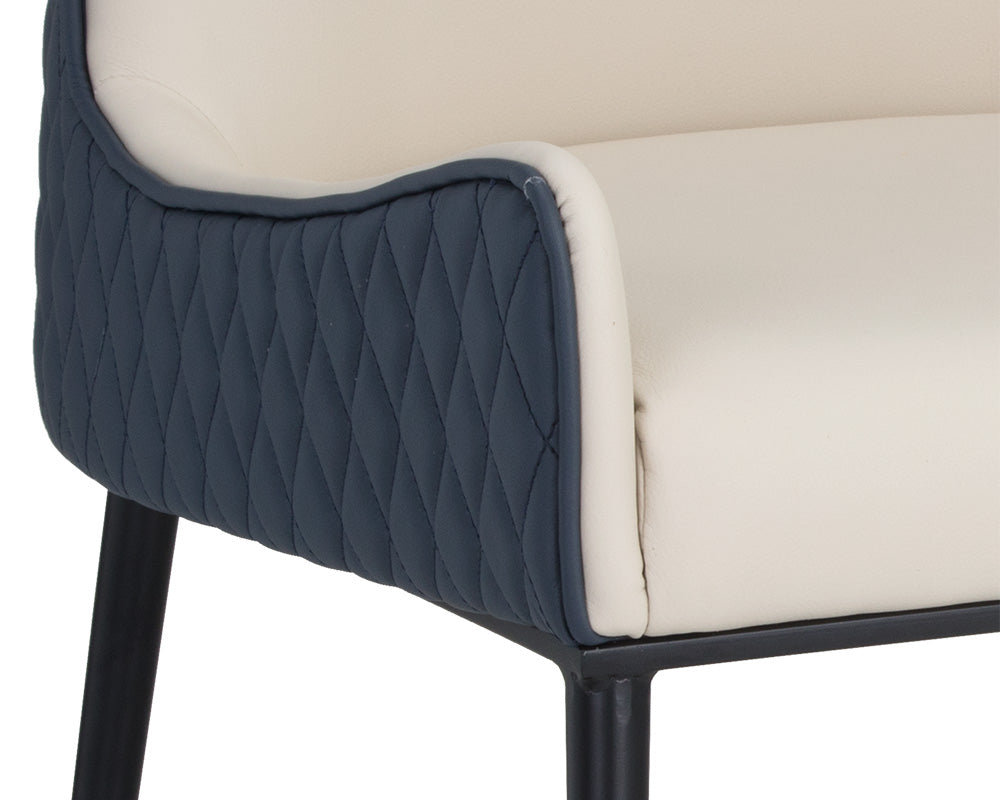 Gianni Dining Chair - Dillon Cream / Dillon Thunder