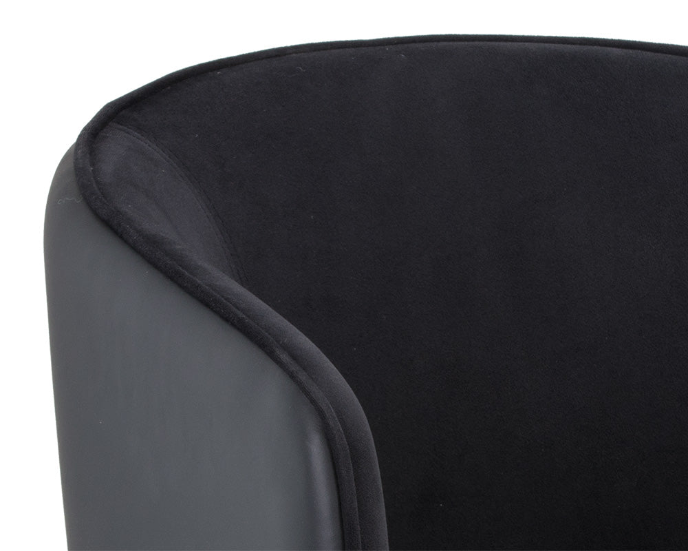 Asher Dining Armchair - Abbington Black / Napa Black