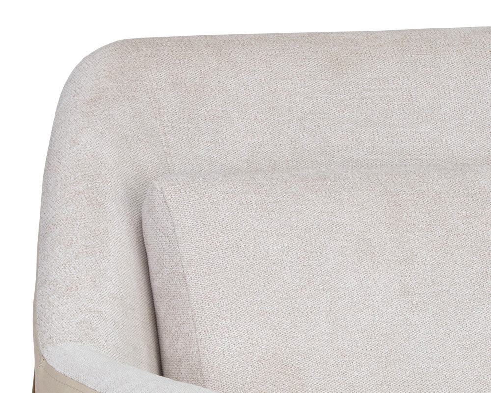 Watts Lounge Chair - Gold - Polo Club Muslin / Bravo Cream