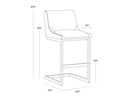 Holly Barstool - Zenith Graphite Grey