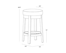 Cedric Swivel Counter Stool - Havana Dark Brown