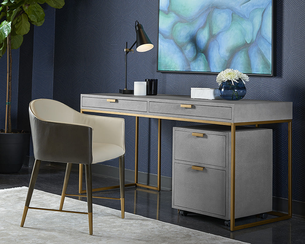 Jiro Desk - Grey Shagreen