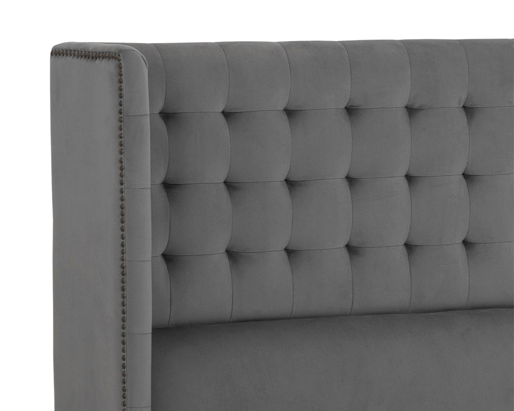 Cairo Bed - Queen - Antonio Charcoal