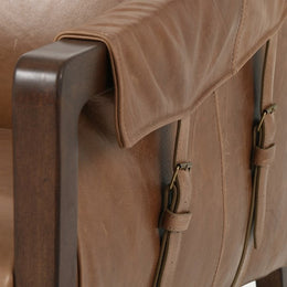 Bauer Leather Chair-Warm Taupe Dakota by Four Hands