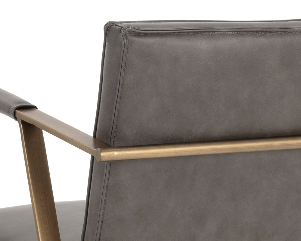 Kristoffer Dining Armchair - Vintage Steel Grey Leather