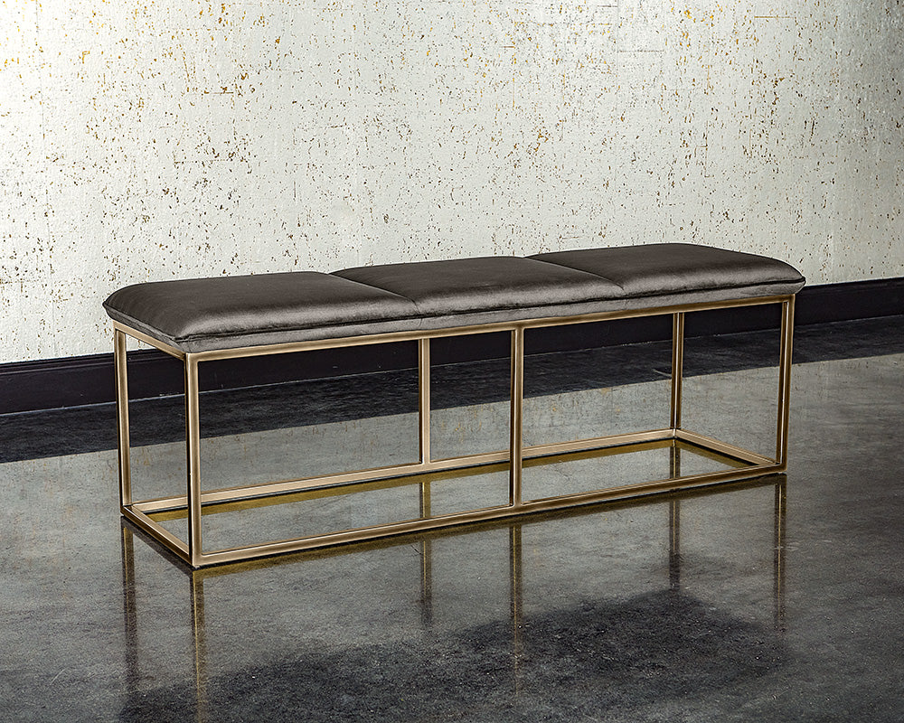 Alley Bench - Rustic Bronze - Piccolo Pebble