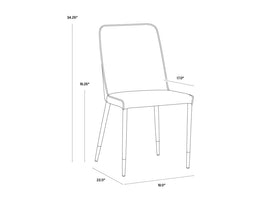 Klaus Dining Chair - Polo Club Muslin / Dillon Cream